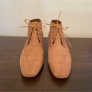 Aquatalia caramel suede booties.  Brand new, never worn. Size 9.